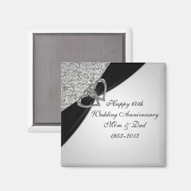 60th Wedding Anniversary Magnet (Front/Back)