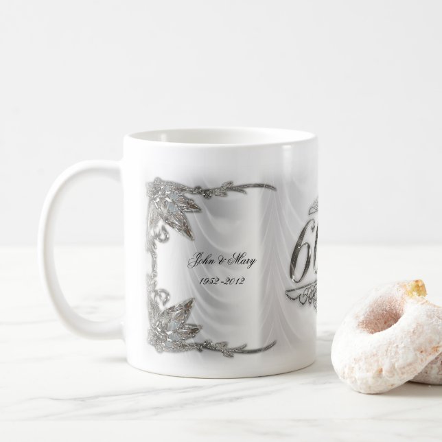 60th Wedding Anniversary Mug (With Donut)