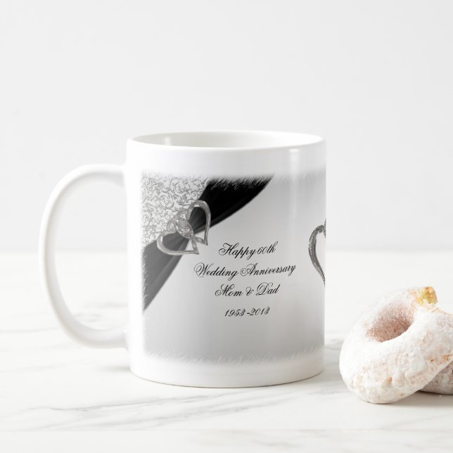 60th Wedding Anniversary Mug (With Donut)