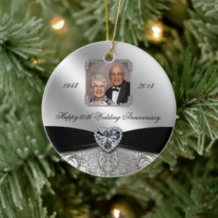 60th Wedding Anniversary Photo Ornament