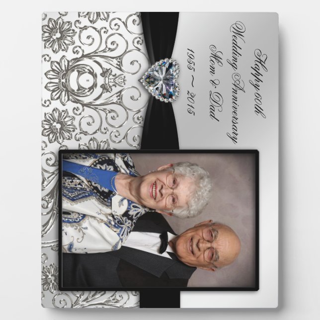 60th Wedding Anniversary Photo Plaque (Front)