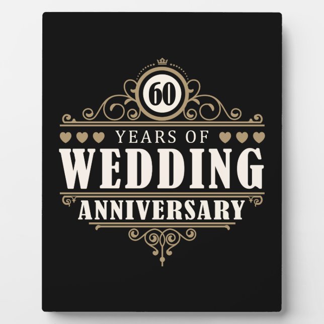 60th Wedding Anniversary Plaque (Front)