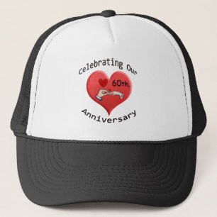 60th. Wedding Anniversary Trucker Hat