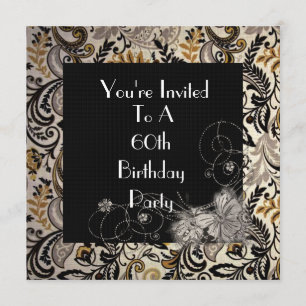 60th Women's Birthday Invitation