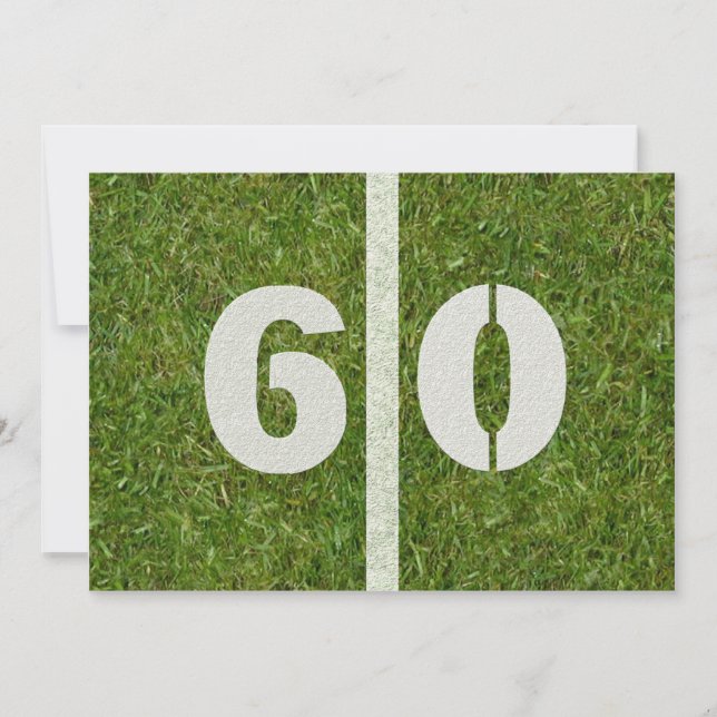 60th Yard Birthday Party!  Customizable Invitation (Front)