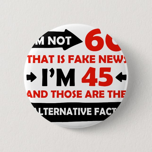 60th year old birthday gifts 2 inch round button (Front)