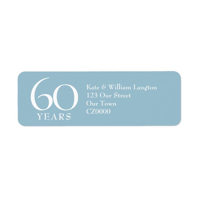 60th Years Diamond Wedding Anniversary Address (Front)