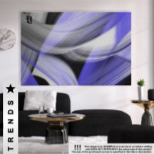 60x40" Lavender Moon Trend Abstract Art Violet