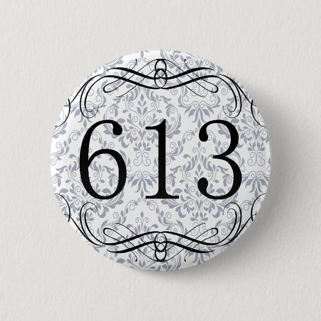 613 Area Code 2 Inch Round Button (Front)