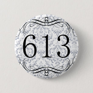 613 Area Code 2 Inch Round Button