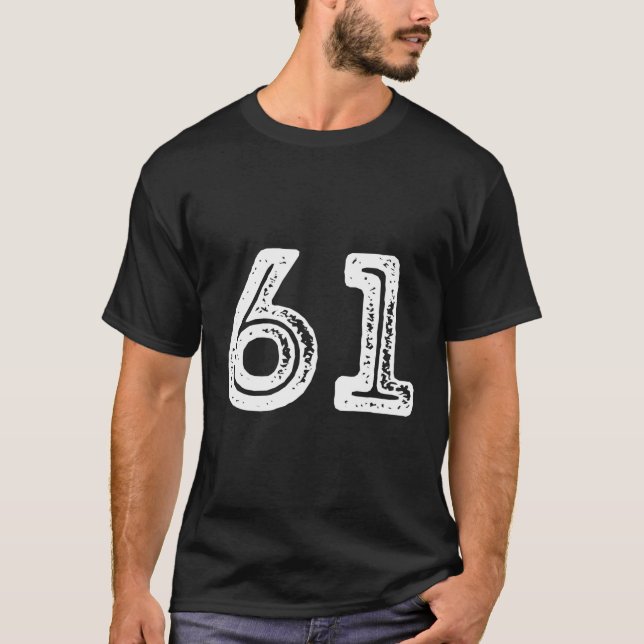 61 Happy B-Day Py Distress Font T-Shirt (Front)
