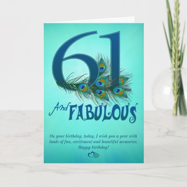 61e anniversaire Cartes modèles (Devant)