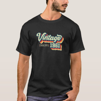 61St Birthday Gifts Retro Vintage 1961 Original Pa T-Shirt