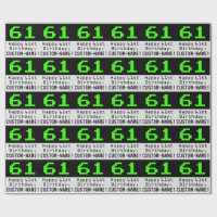 61st Birthday - Nerdy / Geeky Style "61" and Name