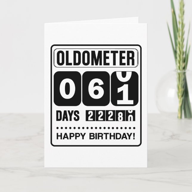 61st Birthday Oldometer Card (Front)