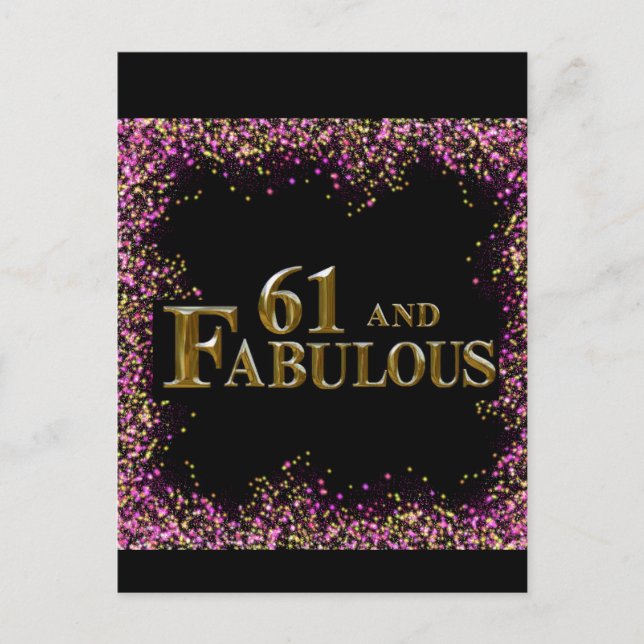 61st Birthday  Postcard (Front)