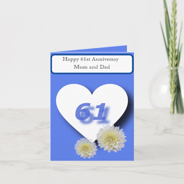 61st Wedding Anniversary  Card (Front)