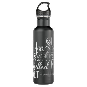 61st Wedding Anniversary for Him Couple 61 Years o 710 Ml Water Bottle