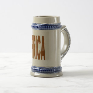 624 ml AFRICA gray/blue slut Beer Stein