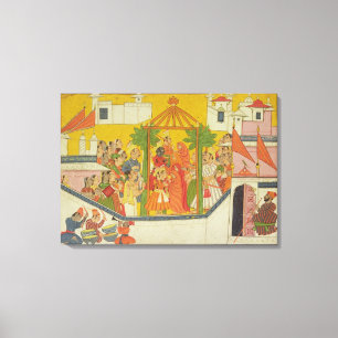 62.2445 The marriage of Rama and his brothers from Canvas Print