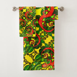 62 Serviettes Rouge Gecko SET