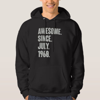 62 Year Old 62nd Birthday Awesome Since July 196 Hoodie