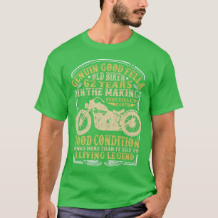 62 Years Old Biker Birthday Classic Vintage motorc T-Shirt