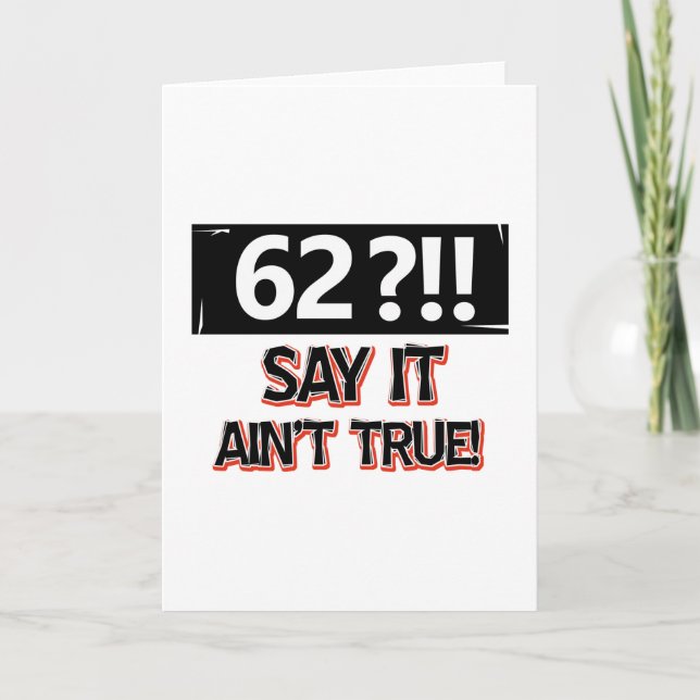 62 years old birthday gear card (Front)