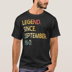62 Years Old Legend Since September 1960 62nd Birt T-Shirt