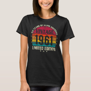 62 Years Old Vintage 1961 62th Birthday T-Shirt
