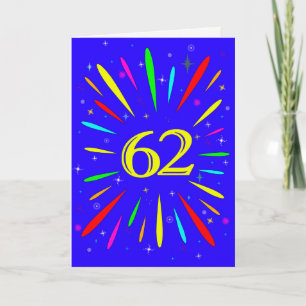 62e carte d'explosion d'anniversaire