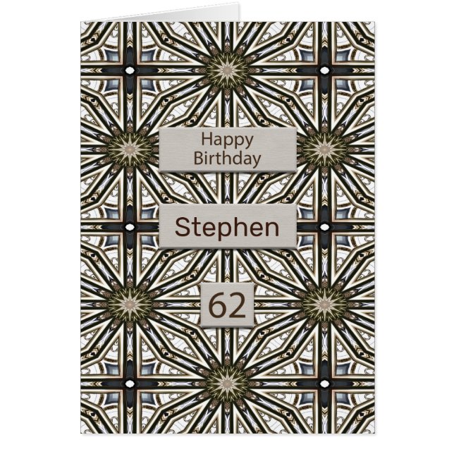 62nd Birthday Abstract Mandala Design (Front)