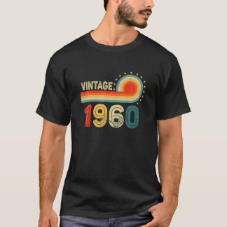 62Nd Birthday Gift - Vintage 1960 Retro Bday 62 Ye T-Shirt
