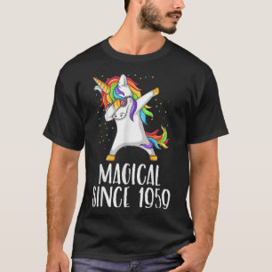 62nd birthday, unicorn dab, Magical since 1959 T-Shirt
