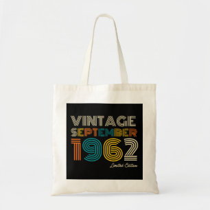 62nd Birthday Vintage September 1962 Limited Edtn. Tote Bag