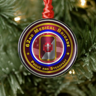 62nd Medical Brigade Christmas Metal Ornament