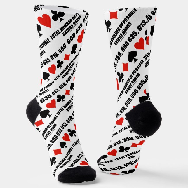 635,013,559,600 Total No Of Possible Bridge Hands Socks (Angled)