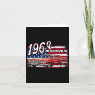 63 Impala Lowrider Ss 4th Of July American  Card