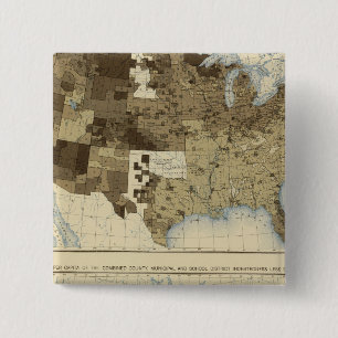 63 Taxation, indebtedness 1890 2 Inch Square Button
