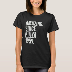 63 Year Old 63rd Birthday   Amazing Since July 195 T-Shirt