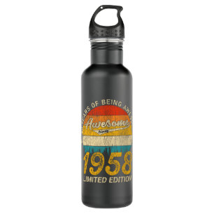 63 Year Old Bday 1958 Awesome Since 63rd Birthday 710 Ml Water Bottle