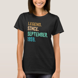 63 Year Old Legend Since September 1959 63rd Birth T-Shirt