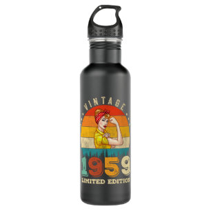 63 Year Old Women Bday 1959 Vintage 63rd Birthday 710 Ml Water Bottle