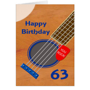 63e anniversaire Guitare Joueur Anniversaire