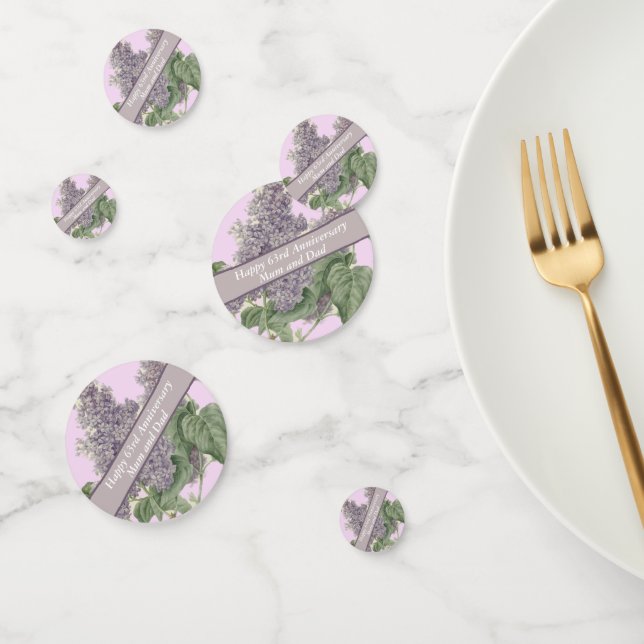 63rd Anniversary Lilac Confetti (Group)