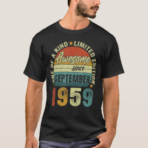 63rd Birthday 63 Years Old Awesome Since September T-Shirt