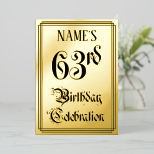 63rd Birthday Party — Elegant Script + Custom Name