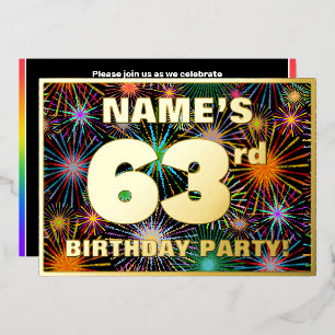 63rd Birthday Party — Fun, Colourful Fireworks Loo
