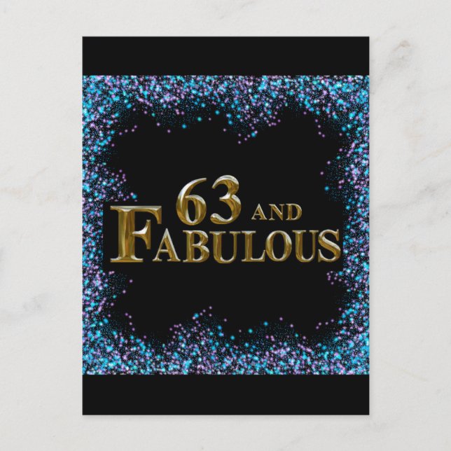 63rd Birthday  Postcard (Front)