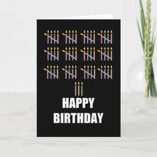 63rd Birthday with Candles Card